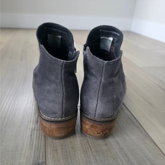 Blondo Gray Suede Round Toe Ankle Boots Shoes 10 M (B6241-635) - Picture 15 of 16